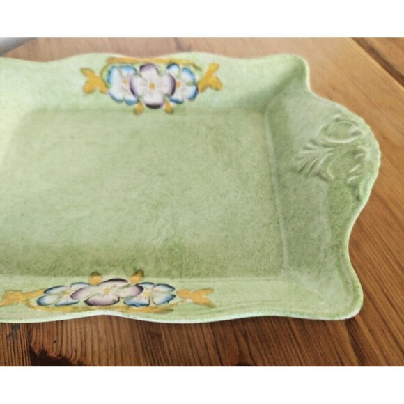 JAMES KENT Longton Vintage Square Pin Dish JAMES KENT Iris Daffodil 1156 - Picture 3 of 11